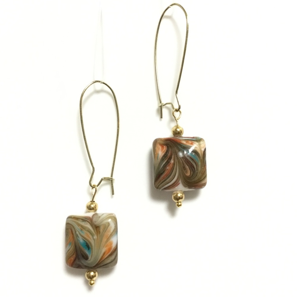 Color Swish Dangle Earrings